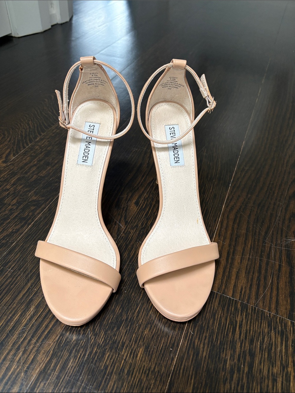 STEVE MADDEN Stecy Ankle Strap Heels.